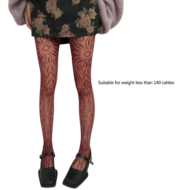 Mulher estética ver através malha fishnet meia-calça oco exótico modelado collants bottoming leggings meias meias