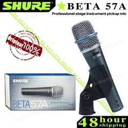 SHURE BETA 57A Wired Microphone Dynamic Cardioid Studio Home Record Handle Mic for Karaoke Music Stage Performance Live Mic