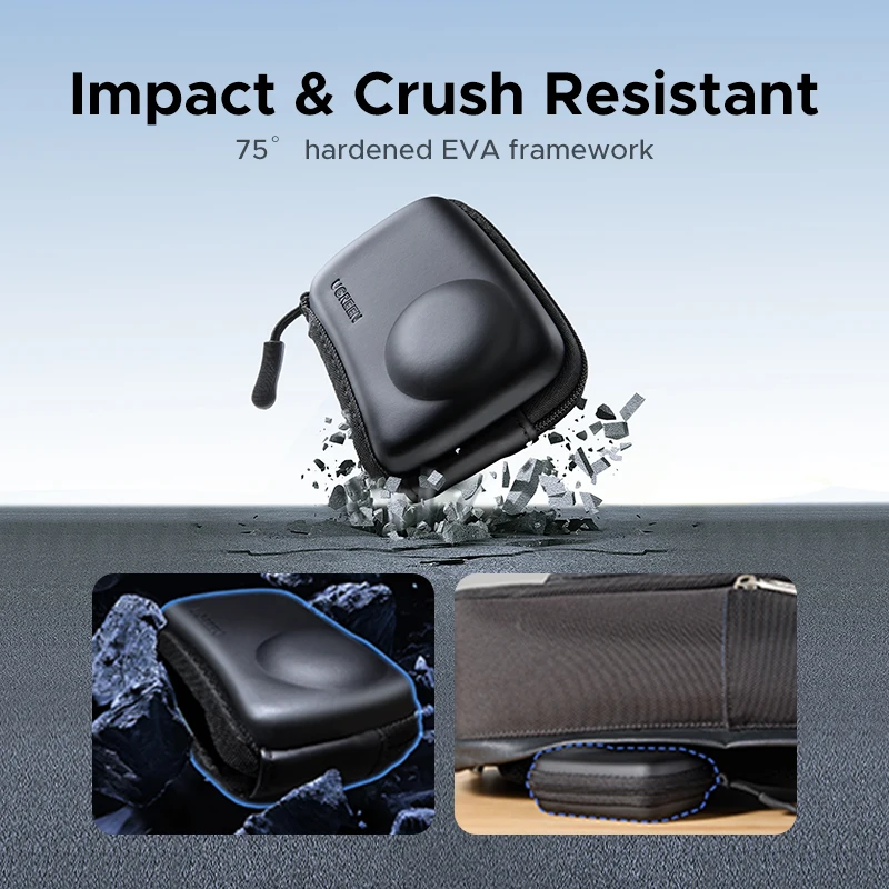 DJI Osmo Action 5 Pro/4/3 스포츠 카메라 가방 액션 카메라 파우치 하프 오픈 퀵 릴리스 보호 케이스 용 UGREEN 카메라 가방