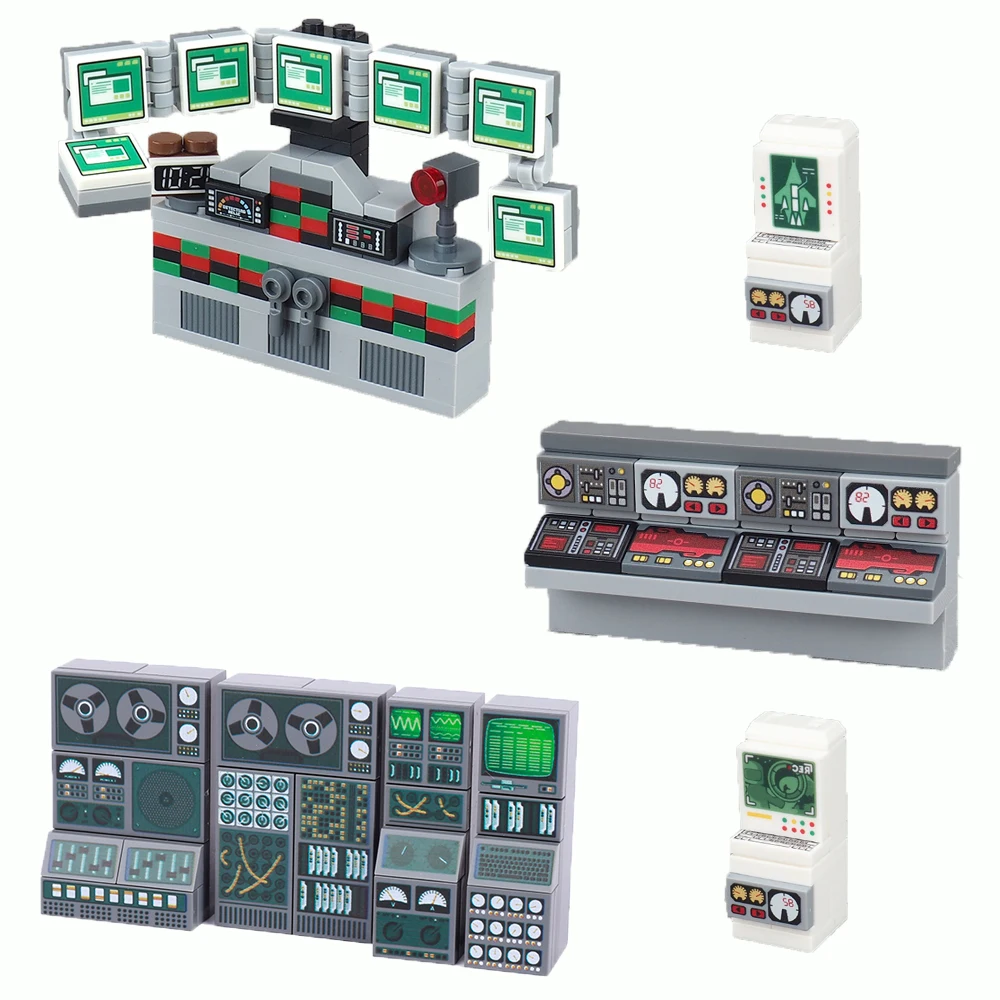 City Tech Building Blocks: Computer Control Center with Audio Radar & Keyboard Model