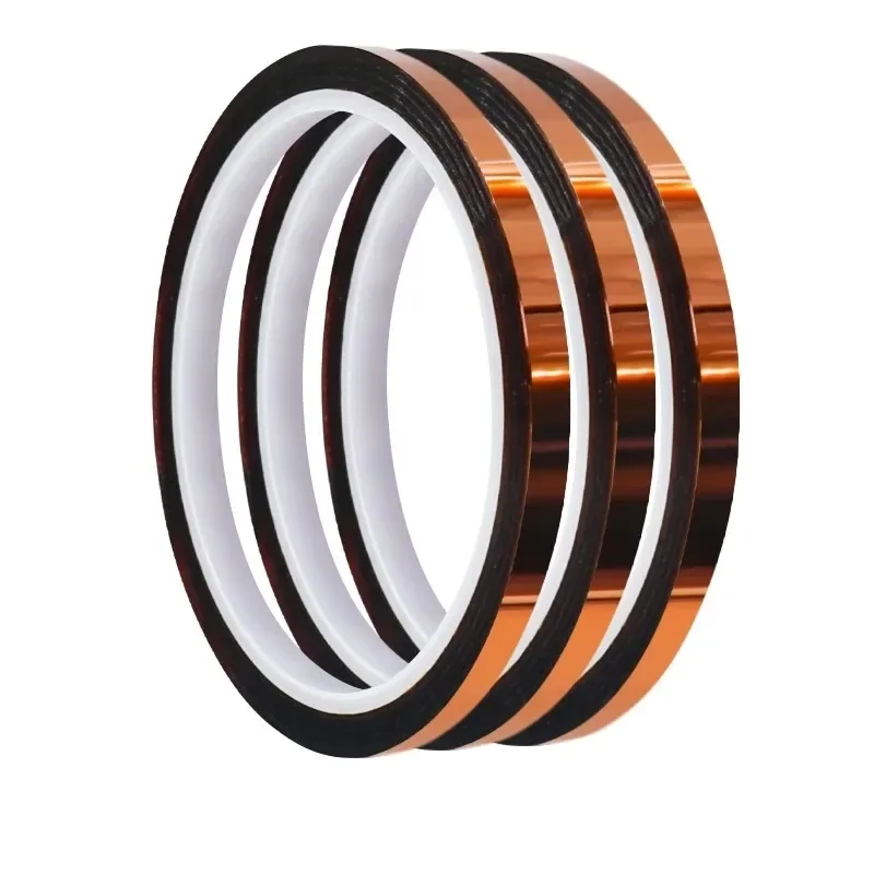 

2 Rolls Sublimation Heat Transfer Tape For 3D Printer Bed Tape DTF Print High-Temperature Thermal Insulation Polyimide Adhesive