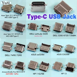 1Piece Type-C USB Jack For LapTop PC Type-C Power Charging Socket Port Charge Connector Dock Plug For HP DELL ASUS ACER Repair