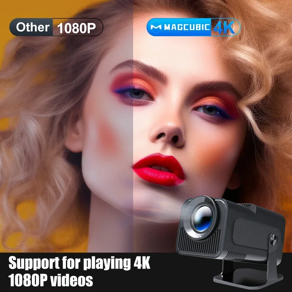 Magcubic HY320 Pro Newly Native 720P Android 11 4K Projector 300ANSI Wifi6 BT5.0 Cinema Outdoor Portable 180° Rotable Projector