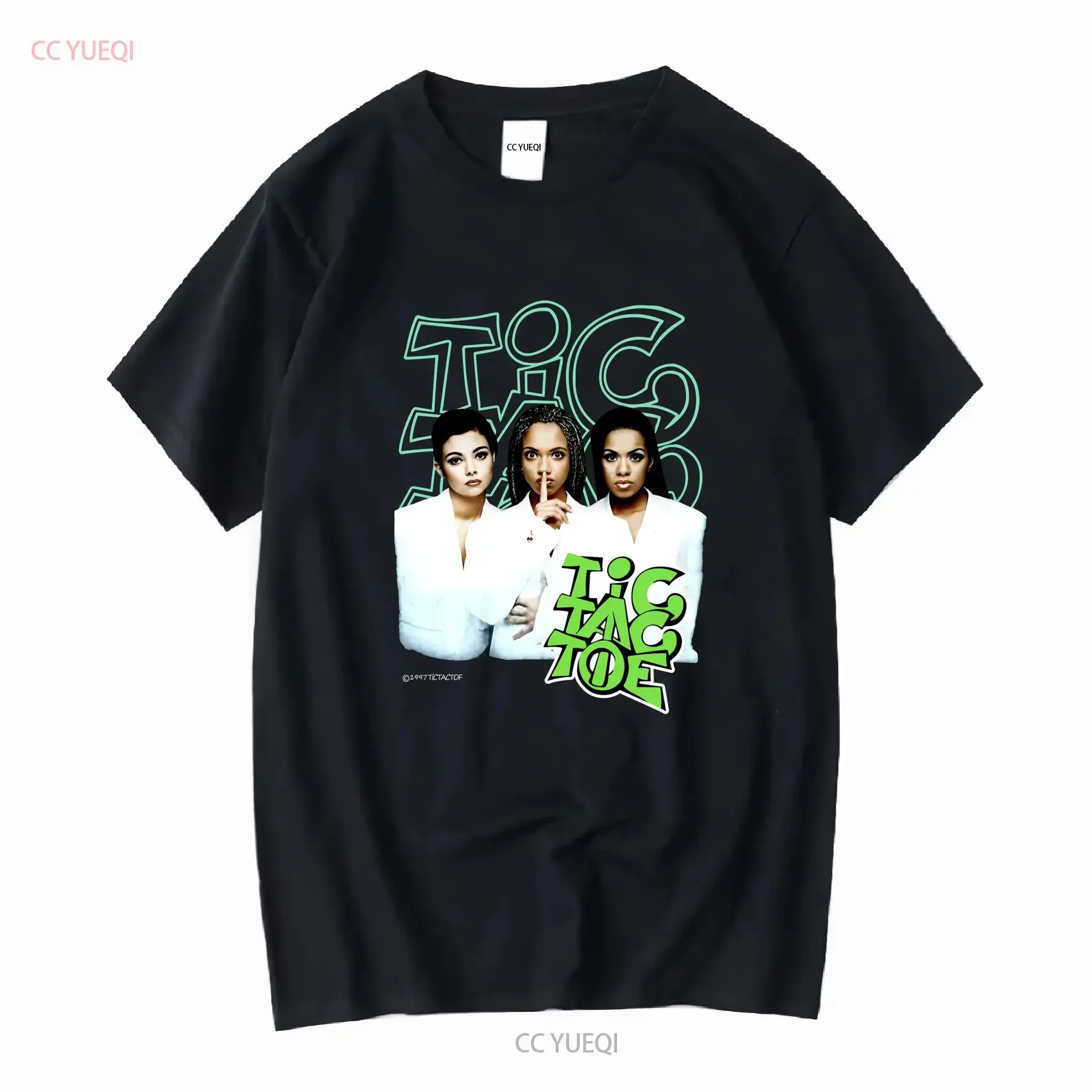 Vintage 90 s Tic Tac Toe T Shirt Adult XL Black Hip Hop Group Music Tour vintage Washed Breathable fashion Slightly Casual