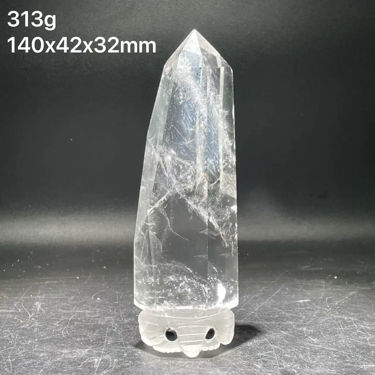 

New 100% natural clean quartz tower blue needle crystal carved elephant home decoration from Brazil