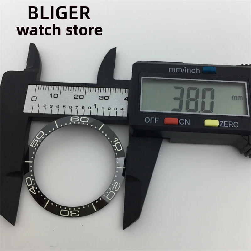 BLIGER Новый 38 мм x 30,6 мм ободок для часов высококачественные керамические вставки ободок два цвета светящиеся для размещения 40 мм