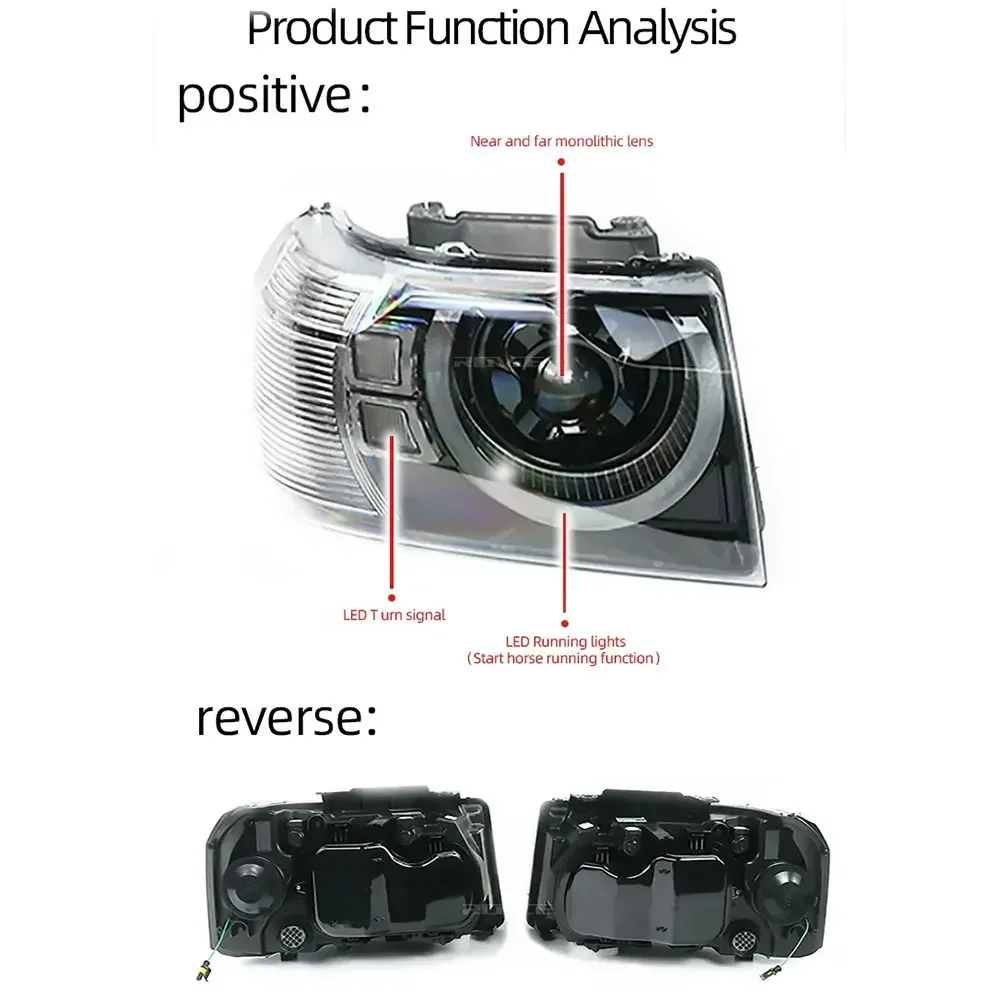 LED Headlight Front Headlamp For Land Rover Freelander 2 2005-2014 Upgraded Defender Style Car Accessories Light Assembly
