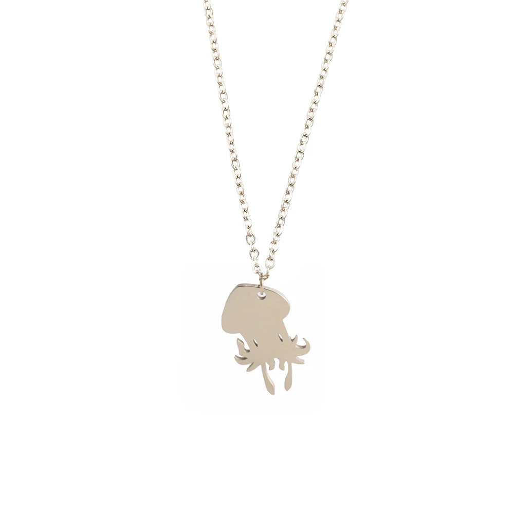 Stainless Steel Squid Delicate Fashion Pendant Necklace Jewelry Gift For Him With Chain