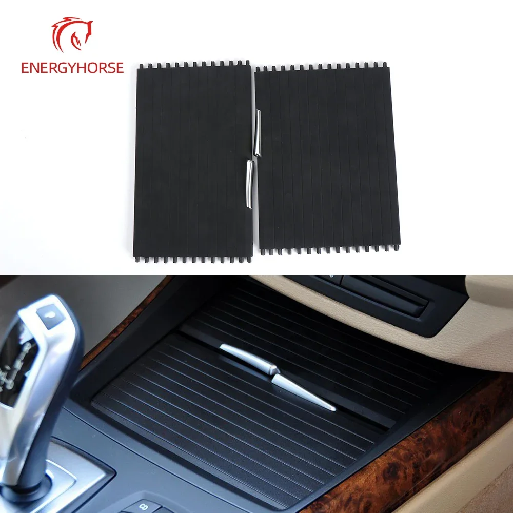 For BMW X5 X6 E70 E71 E72 Front Console Cup Holder Sliding Shutters Cover Trim Center Roller Blind Cover Replacement 2007-2014