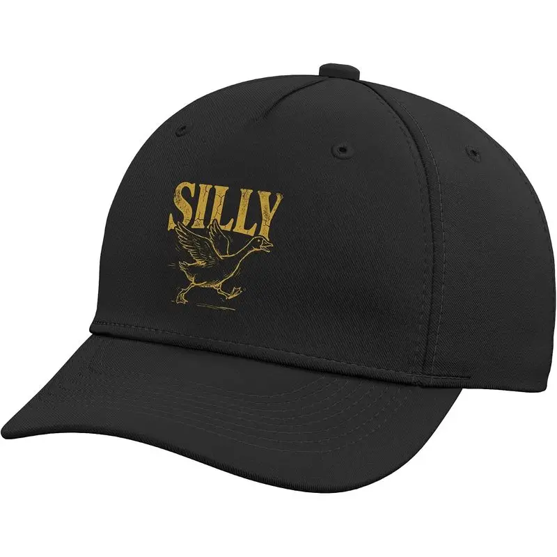 Funny Silly Goose Visual Pun Vintage Bird Lover Retro Design Adjustable Baseball Hat