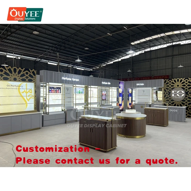 custom.Durable Store Project Powder Coated Metal Display Furniture Retail Design Service Retail Perfume Store