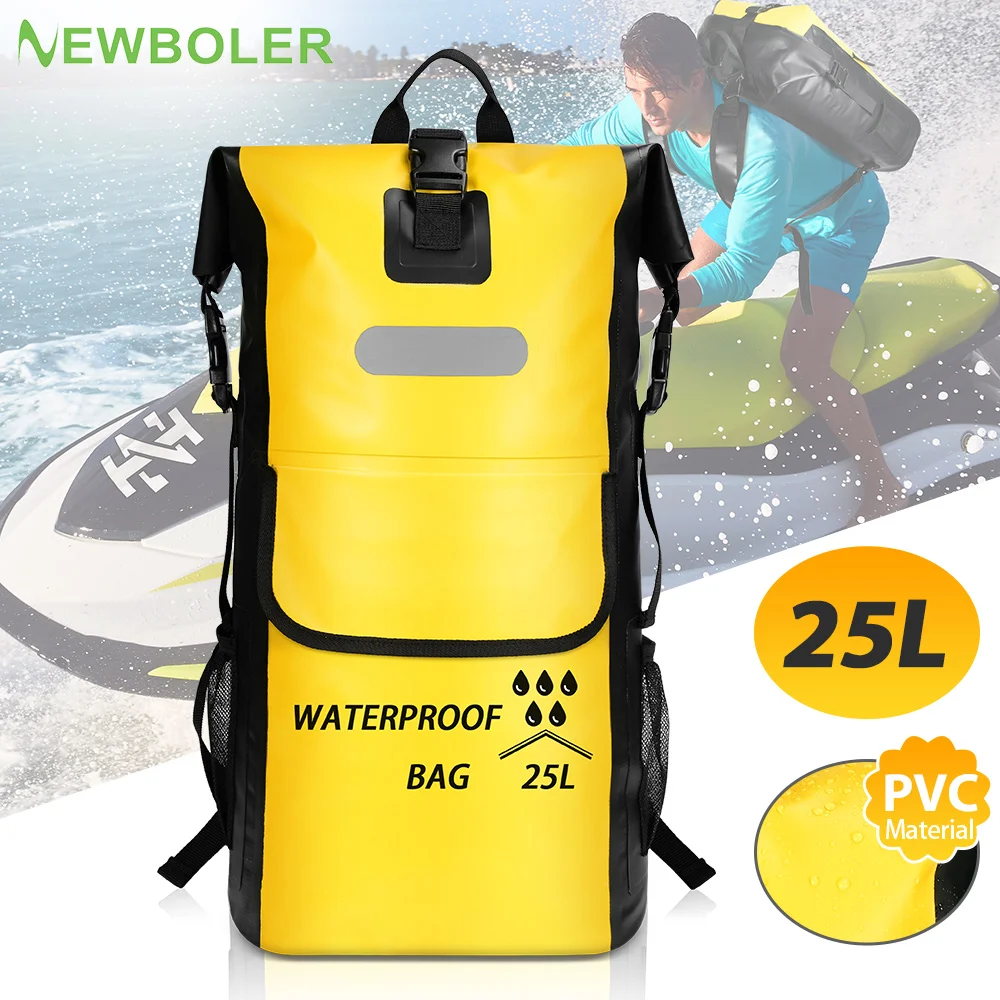 NEWBOLER 25L Waterproof Dry Bag Backpack for Kayaking, Floating Outdoor Dry Sack Boating Sailing Rafting Fishing Camping