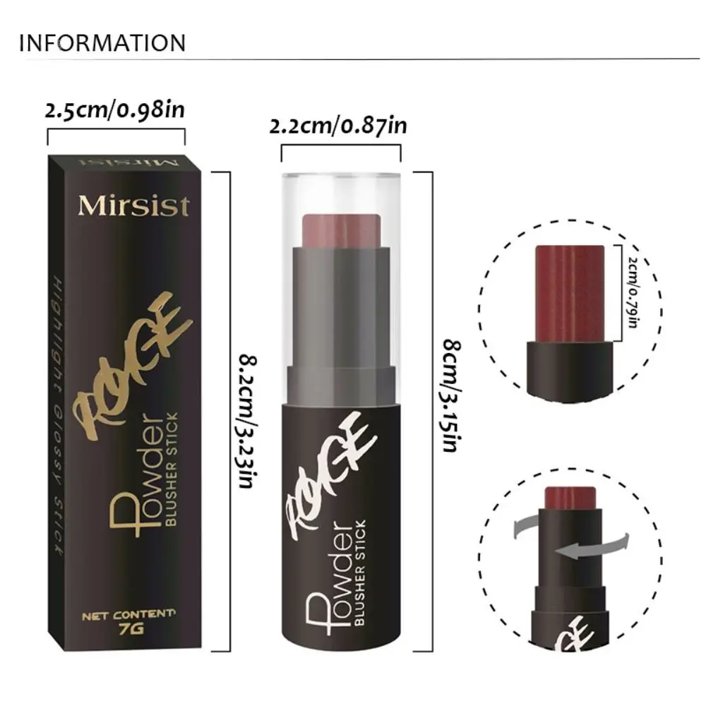 Fashion Blusher Stick Cream Blush Stick Eyes Make Up Cheek Tint Rouge Multi-function Beauty Face Blusher Cosmetics Girls