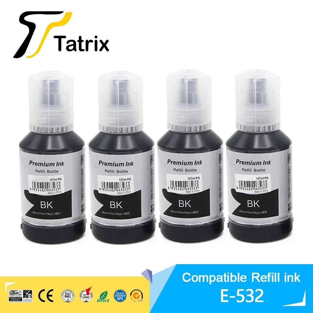 Tatrix 532 T532 Compatible Refill Ink for EPSON EcoTank ET-M1100/ET-M1120/ET-M1170/ET-M1180/ET-M2170/ET-M3170/ET-M3180 ST-M1000