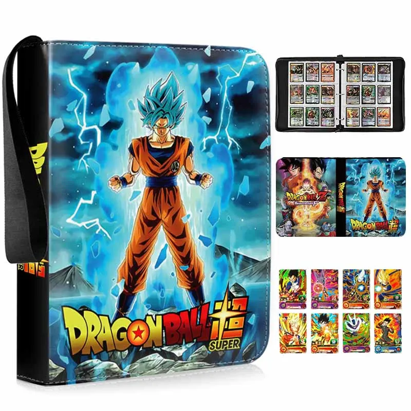 Dragon Ball Large 9/4 Palace Grid 900/400 Card Slot PU Storage Book Map Binder Large Capacity Zipper Card Book Son Goku VegetaIV