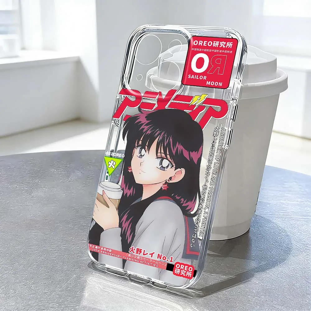 

Anime Girl S-Sailors M-Moons For Apple iPhone 17 Air 16e 16 15 14 13 12 11 Mini Pro Max Plus Transparent Soft Cover Phone Case