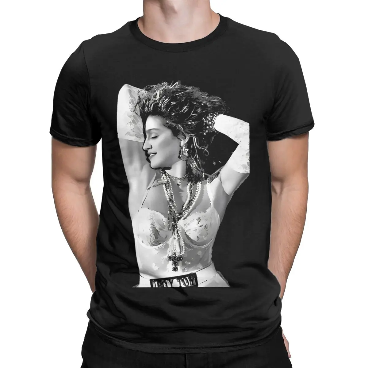 Madonna Music Singer T Shirt Merchandise Men Women Pure Cotton Casual Tee Shirt Short Sleeve Tops All Seasons