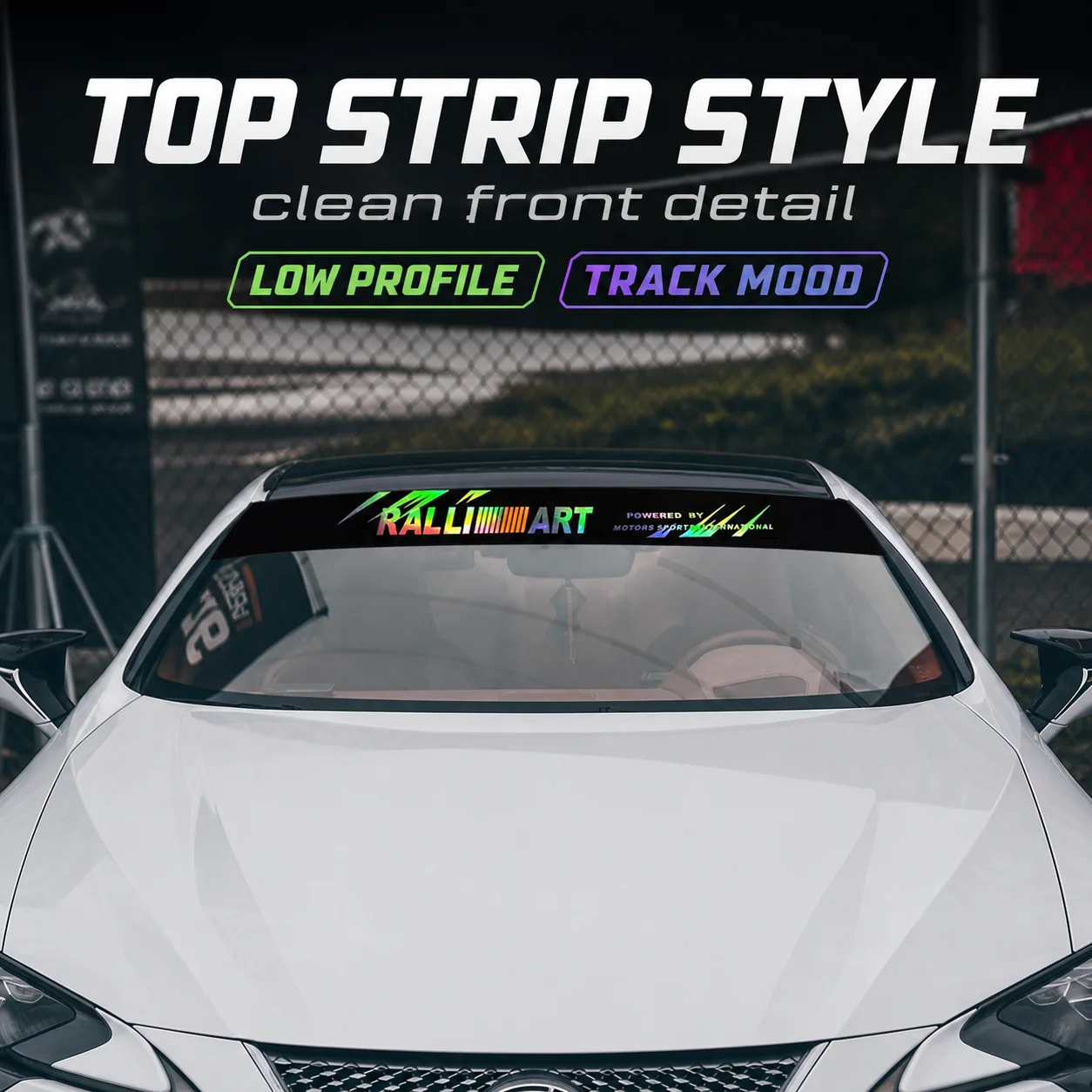 130cm Holographic Color Shift Vinyl Windshield Banner Rally Sport Style Decal Car Sun Strip Sticker Easy Apply Universal