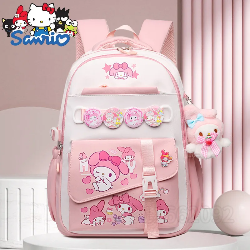 

Sanrio New Student Backpack Cute Cartoon 3-6 Grade Girl Backpack Large Capacity Personality Fashion Lightweight Student Backpack