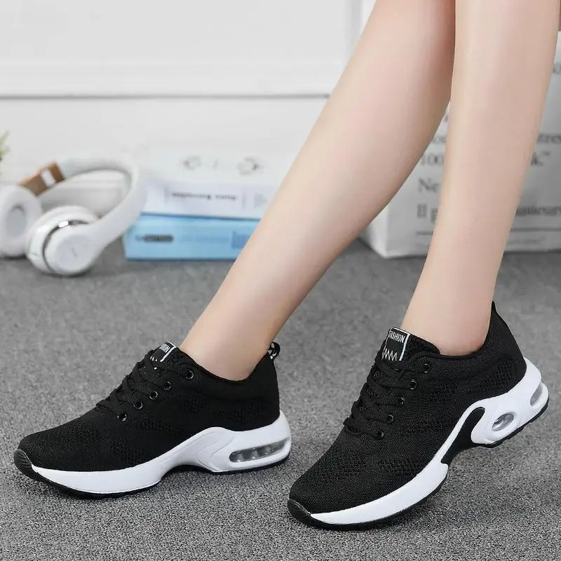 Women's Training Shoes Lace Up Breathable Tennis Shoes For Women Training Shoes Tennis Shoes Outdoor Sports Footwear Air Cushion