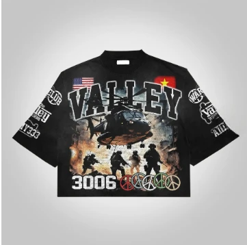 American Graphic 100% Cotton T-shirt Cut T-shirt Printed Graphic Men and Women Y2K Oversized T-shirt Street Wear image 2