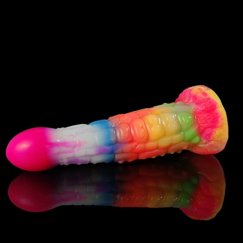 Mook Grande Cone Silicone Anal Plug Fantasia Luminous Dildo Brinquedo do sexo colorido para mulheres Masturbadores Adulto 18 + Sexo