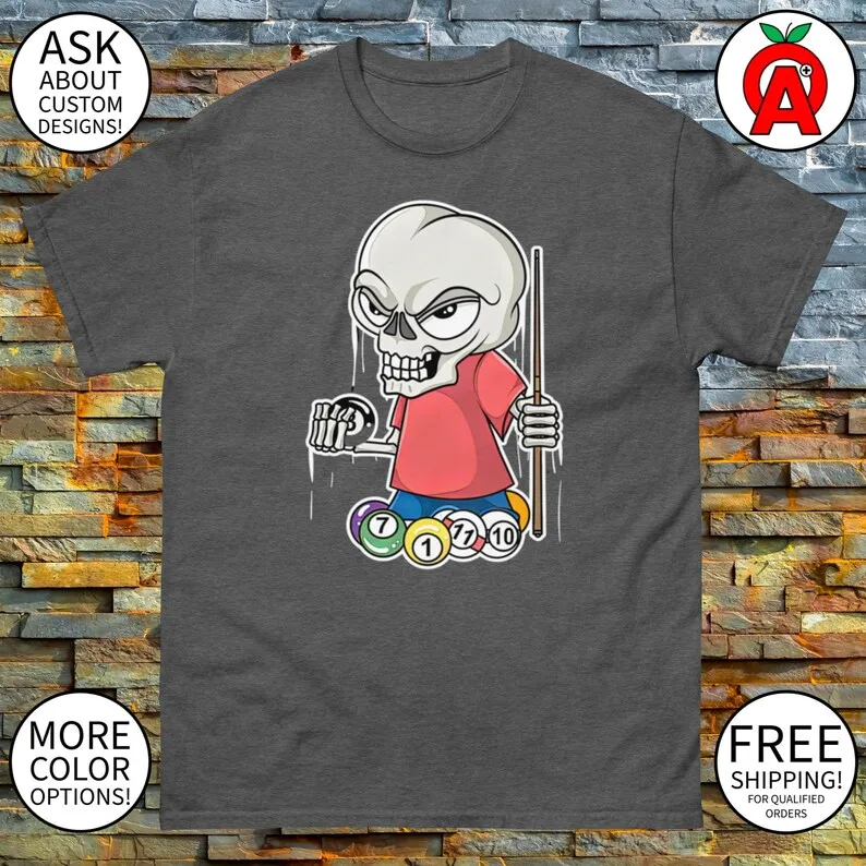 Pool Tee Shirt - Billiards-Inspired Design for Men Women and Unisex - Cool and Unique Pool Lover Gift