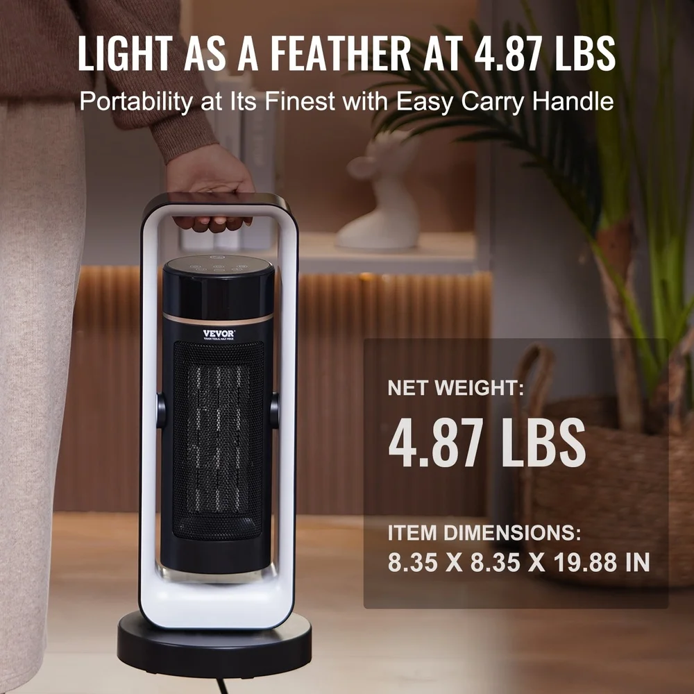 원격 제어 온도 조절기 진동 타이머 안전 난방 휴대용 실내 사용 기능이 있는 1500W 전기 공간 히터