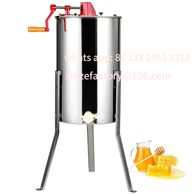 

Customizable Manual Honey Stainless Steel Beekeep Extractor Honeycomb Drum Spinner with Lid Adjustable Apiary Centrifug