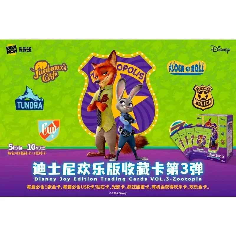 Original KAKAWOW 2024 Disney Happy Edition Collection Card Vol.3 Zootopia Series Collection Card Toys Gifts Birthday present