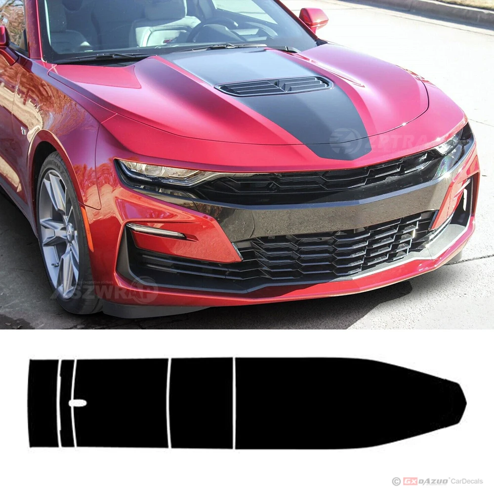 2019-2023 For Chevy Camaro Hood Stripes Decals OVERDRIVE Rally Vinyl Graphics Trunk Optional Spoiler Rear Bumper