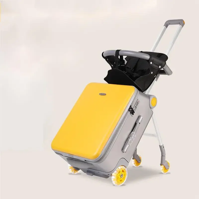 Release Hands Carry On Luggage With Kid's Stroller For Travel High Quality Hard Shell Luggage For Kids Suitcase For Travel