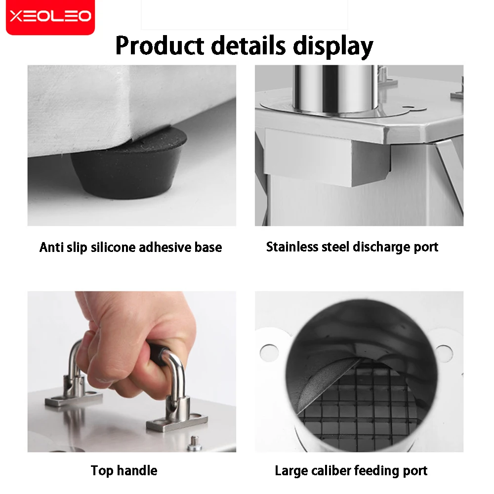 قطاعة خضروات أوتوماتيكية من XEOLEO ، مفرمة متعددة الوظائف ، طعام تقطيع مستعمل ، مناسب للفواكه والخضروات ،