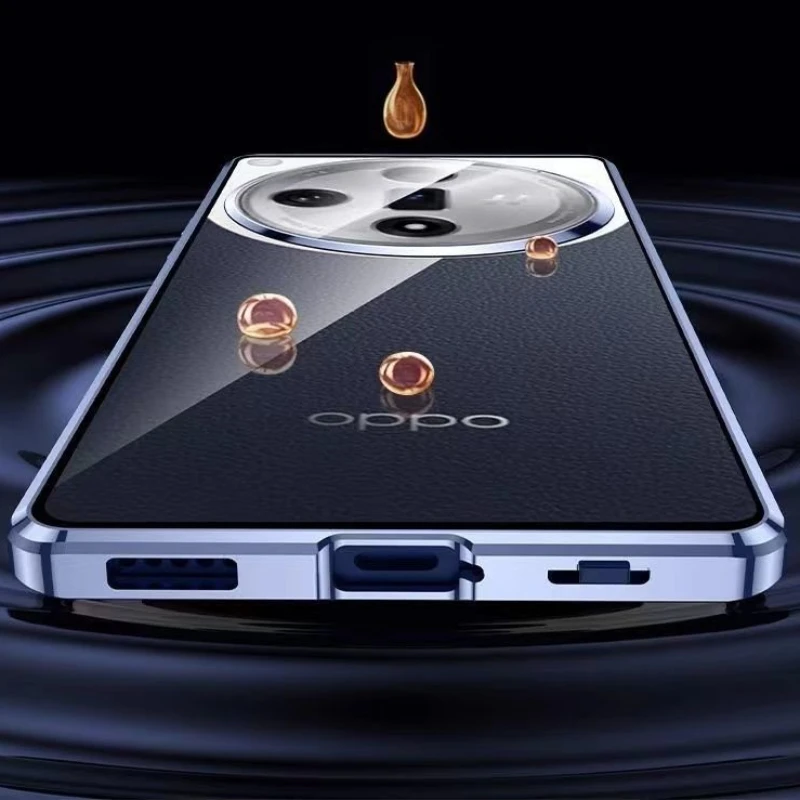 360° Protection Anti-Peep Privacy Magnetic Shockproof Case For OPPO Find X7 Ultra Double Sided Glass X7Ultra Protect Covers