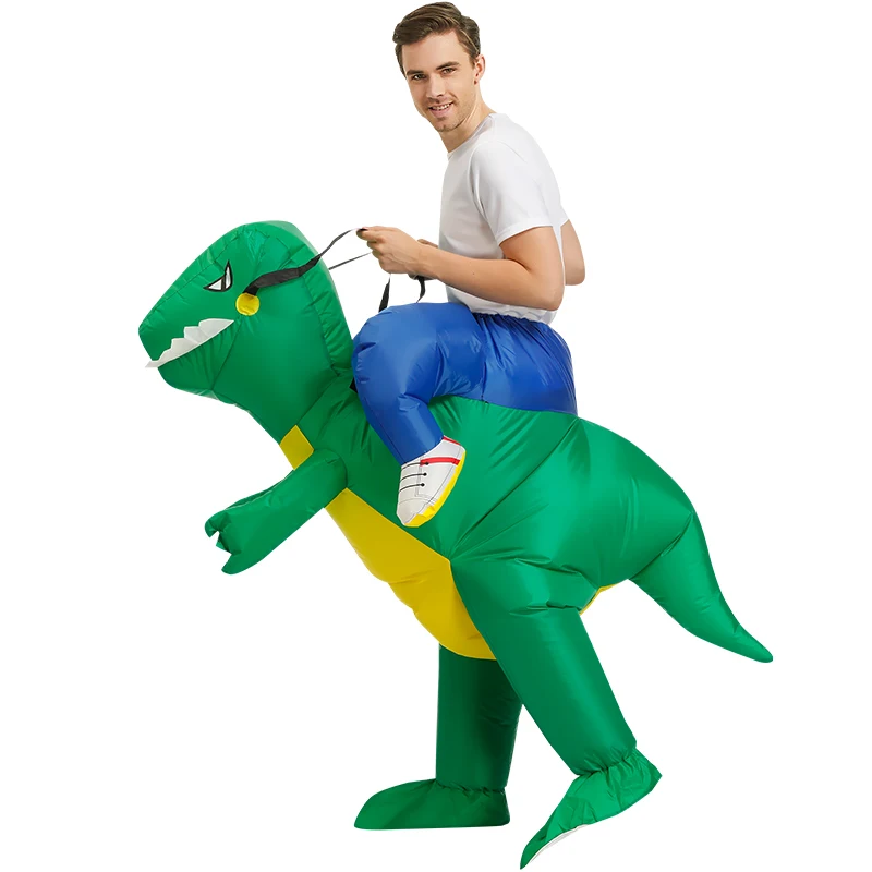 Purim Anime Fancy Mascotte Dinosaurus Opblaasbaar Kostuum Kerstmis Halloween Cosplay Kostuums Jurk T-rex Pak voor Volwassen Man Vrouw