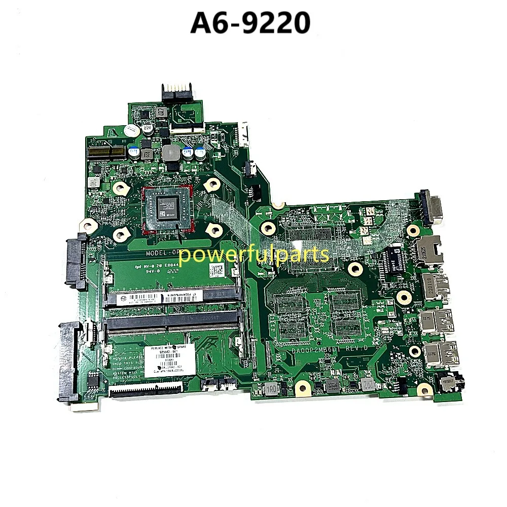 For HP 245 G6 14-BW Laptop Motherboard 925543-601 DA00P2MB6D1 A6-9220 Cpu On-Board Working Good