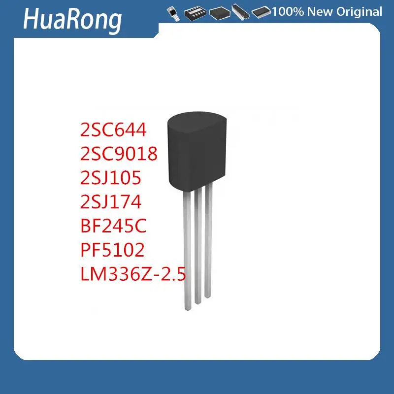 10Pcs/Lot     2SC644  C644 NPN  TO-92-3  2SC9018  2SJ105   2SJ174   BF245C   PF5102   LM336Z-2.5