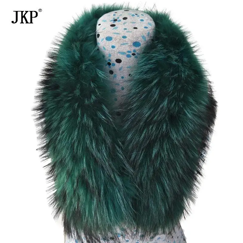 New Genuine raccoon fur collar fashion Scarf Winter Hood Fur woman Shawl Multicolor warm Scarf Winter Coat Fur Scarves