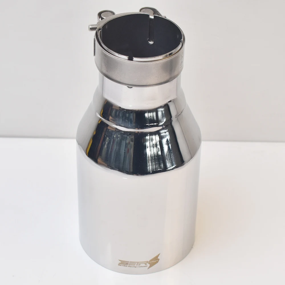 Embout de silencieux d'échappement universel en acier inoxydable 304 SUS, bride en ligne, coupe plate, 1 pièce