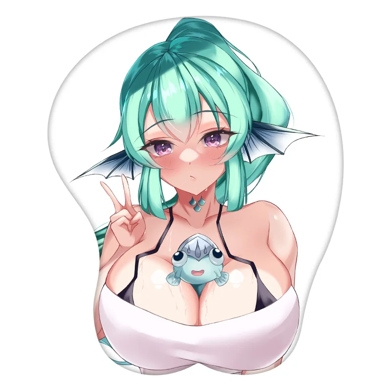 Sexy Naked Girl Finana Ryugu Nijisanji En Anime 3D Mouse Pad Sexy Wrist Rest Desk MousePad Mat Gamer Accessory