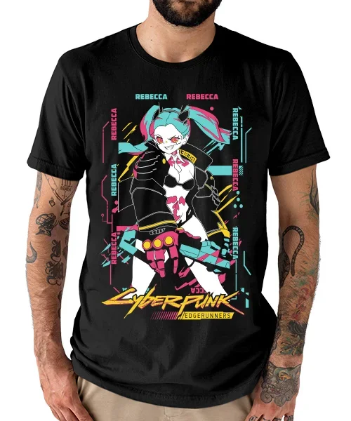 Camiseta unisex Rebecca Cotton anime T-shirt