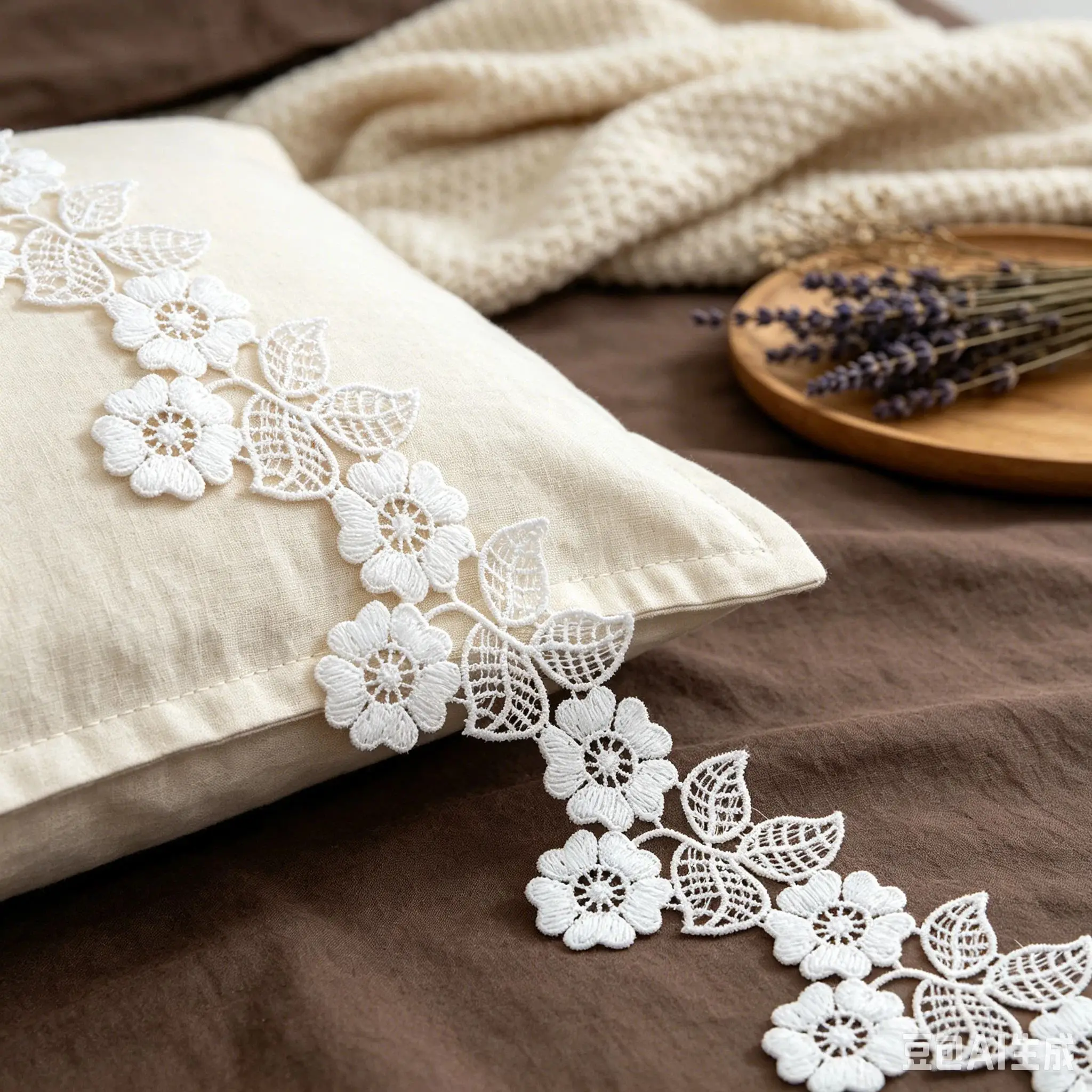 Retro embroidered lace ribbon, 2 inches wide, lace decorative craft, suitable for DIY embroidered bed skirt lace