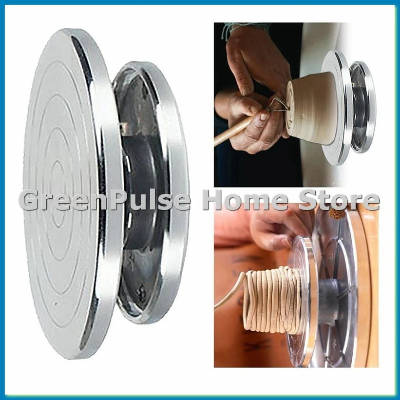 

Heavy Duty Sculpting Wheel Turntable Pottery Stand Revolving DIY Tool Art Crafts Platform for Model Building - 15cm-A12I