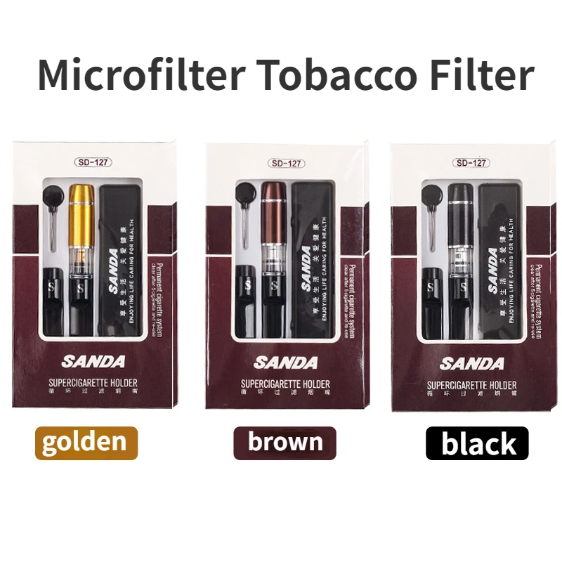 

For 8mm Acrylic Portable Tobacco Filter Microfilter Personal Smoke Mouthpiece Washable Recyclable Cigarette Holder Gift for Men