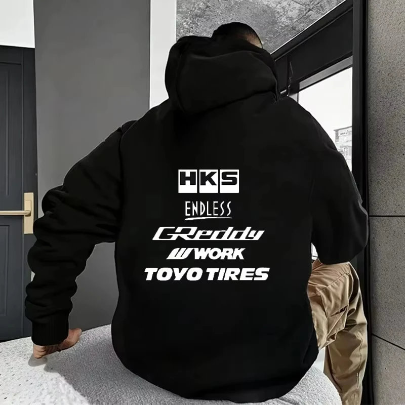 2026 Men Fashion Cool Hoodie Japan JDM Modified Car HKS ENDLESS Hoody Men Women Vintage Casual Sweatshirt Long Sleeve Pullovers
