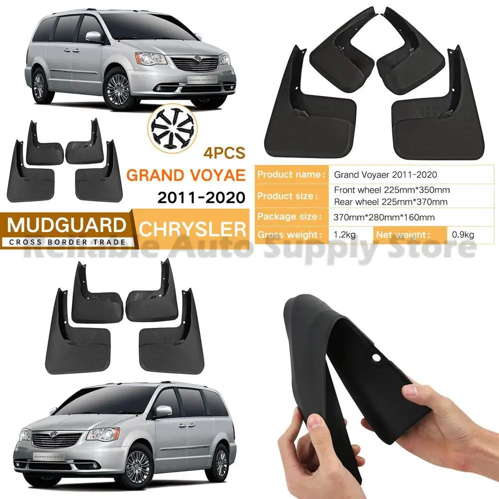 

For Chrysler Grand Voyager 2011-2020 Mud Flaps Premium Quality Durable Protection Stylish Design Easy Installation