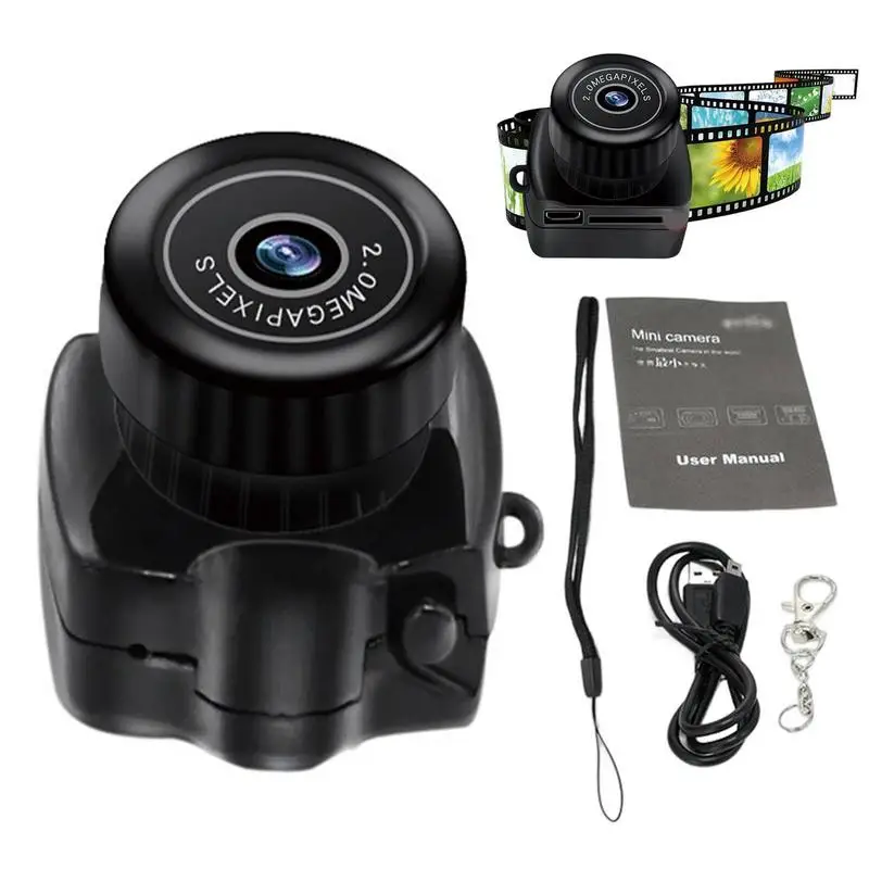 Mini Camera Rechargeable DV/ DVR Mini Y2000 Camera For Internet Chat Outdoor Sports Pocket Camcorder For AVI Video Format