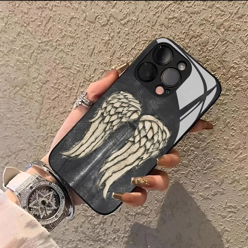 Funda para Teléfono The W-walking Dead para iPhone 17 16 15 14 13 12Pro Max Xr Air Plus, Carcasa Rígida Negra y Plateada
