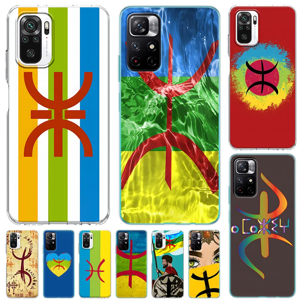 Amazigh Berber Flag Cover for Xiaomi Redmi Note 9 10 8 10S 11 11S 12 12S 9S 11T 13 Pro Plus 11E 11T Soft TPU Phone Case Funda