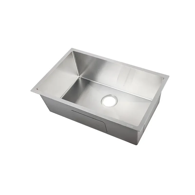 for SUS304 Stainless Steel Black Kitchen Sink 0.8mm Thick 75x45cm Large Single Basin Deep Utility Wash Hand Basin